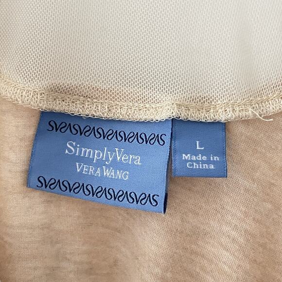 Fairy Coquette Lace Mesh Layered Tank Top Beige Cream Large Romantic‎ Y2K - Picture 6 of 9